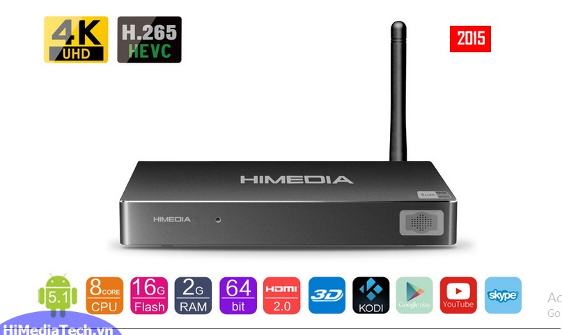 Android TV box Himedia H8 Octa Core Chính Hãng
