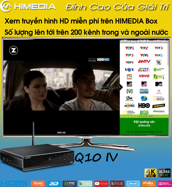Android TV Box Himedia q10 xem truyền hình HD