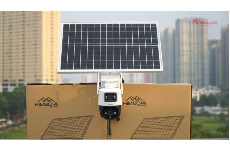 Tấm pin nlmt HIMEDIA Solar40w14ah cho camera camera 40W 14AH 12V Size :530*350*17（mm), dùng 24h. Bh 12T